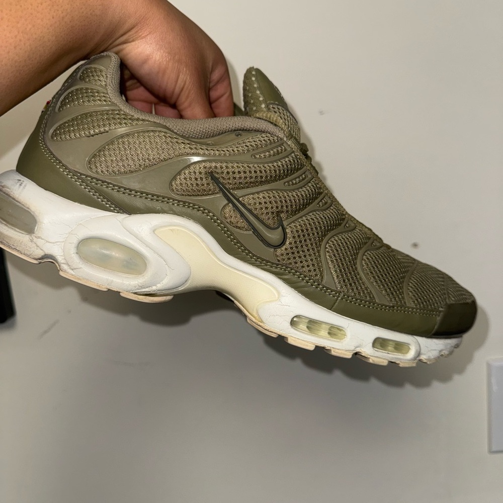 Nike Air Max Plus Breeze 898014-200 Mens US 14 Trainer Shoes Cargo Khaki Used
